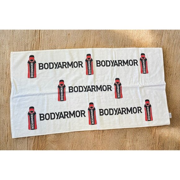 BODY ARMOR GOLF BEACH POOL Gym Towel Red Black 21 x 40” White Red Black - Picture 1 of 7